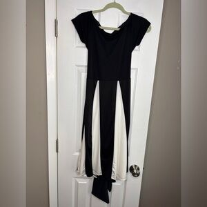 Elegant Black and White Dress